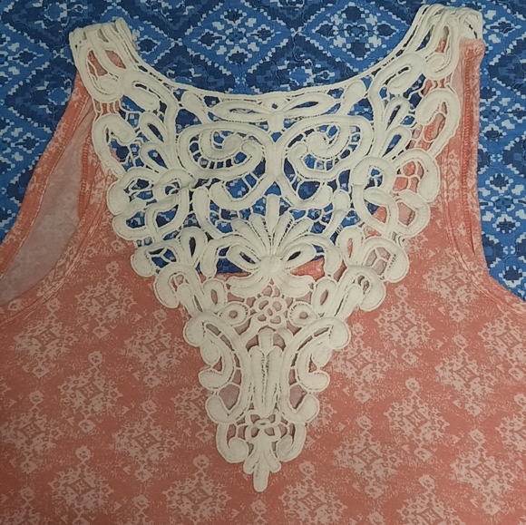 Peach & White Print Pyjama Short Set - Picture 4 of 11